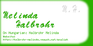 melinda halbrohr business card